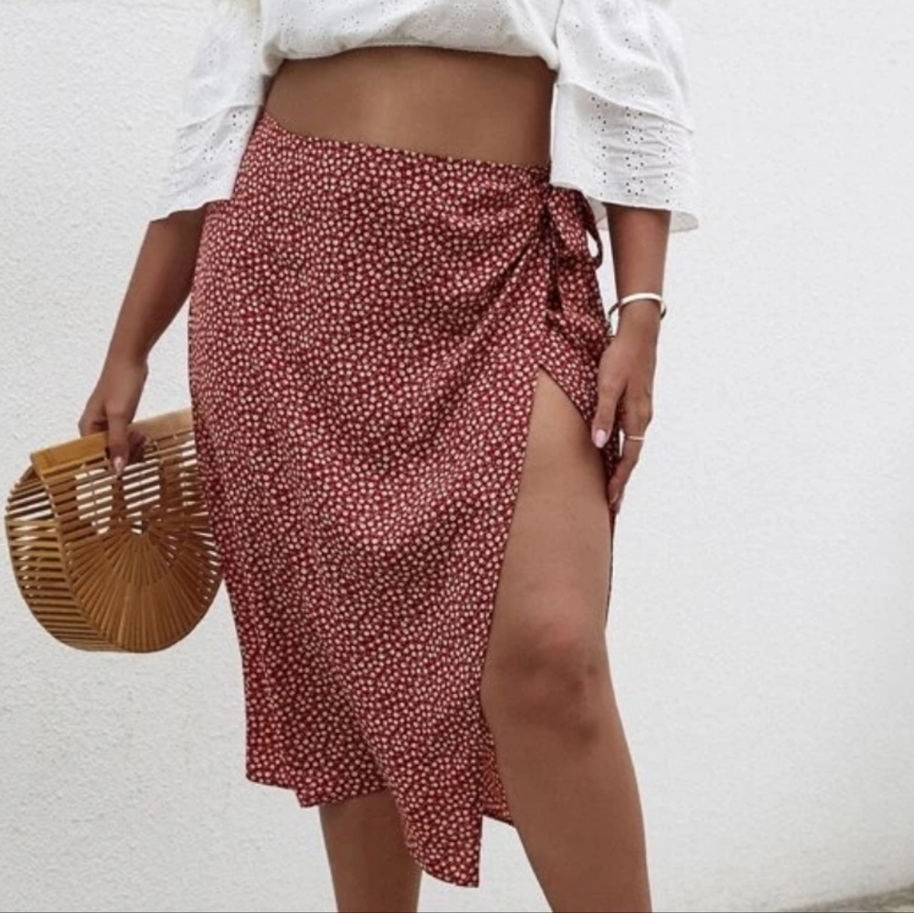 Floral Wrap Skirt